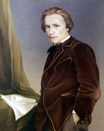 Hugo Wolf, compositor austríaco. 1860 - 1903. Museu Wagner Bayreuth de Unknown artist