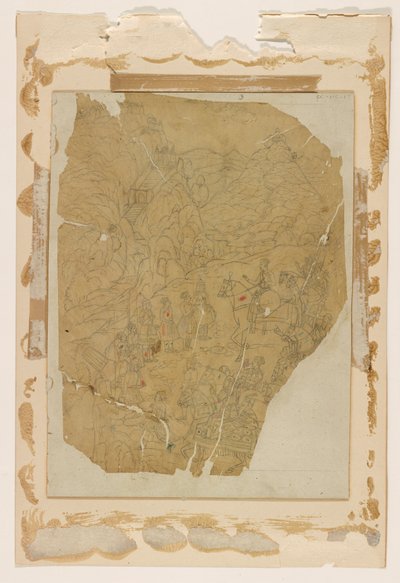 manuscrito indiano; Mogol, século XVII de Unknown artist