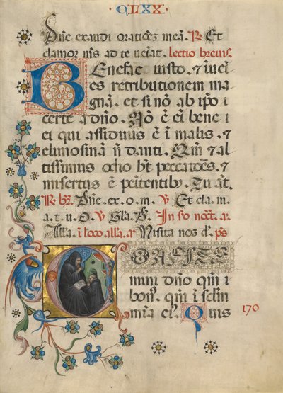 Inicial C: São Bento abençoando Maurus de Unknown artist
