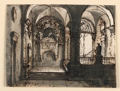 Interior do Edifício Eclesiástico de Unknown artist