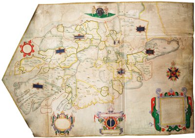 Irlanda a sul do Shannon, c.1585 (velino, linho) de Unknown artist
