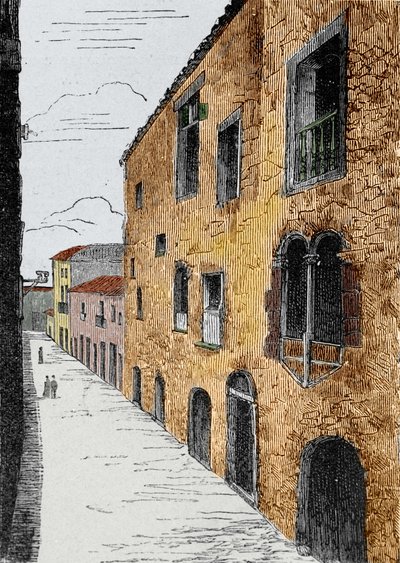 Ilha de Madere (Arquipélago Português da Madeira). a casa de Cristóvão Colombo (1451-1506) no Funchal. de Unknown artist