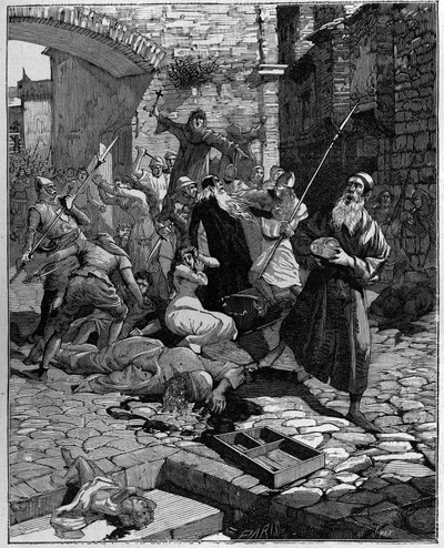 Judeus despojados de suas propriedades e caçados da França no século XIII. de Unknown artist