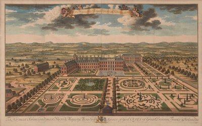 Palácio Kensington, c.1707-14 (impresso) de Unknown artist