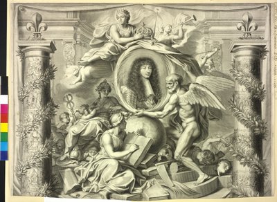 Rei de França Luís XIV (gravura) de Unknown artist