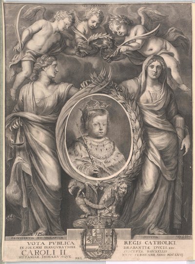 Rei de Espanha Carlos II (gravura) de Unknown artist