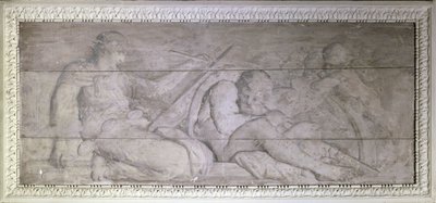 História escrita no ombro do tempo, entre 1775 e 1785 (óleo sobre madeira) de Unknown artist