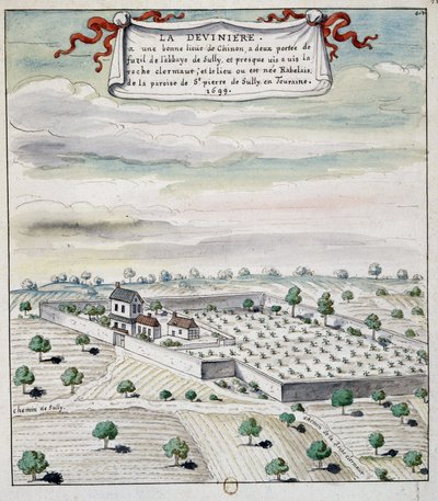 La Devinière (1699), terra natal de Rabelais de Unknown artist