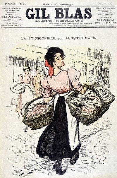 La fishonnière de Auguste Marin. Em "Gil Blas", em 27/05/1898. de Unknown artist