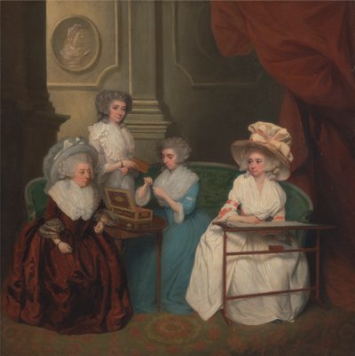 Lady Jane Mathew e as suas filhas de Unknown artist