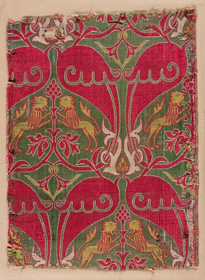 Lampas com leões rampantes, palmetas e escudos de Unknown artist