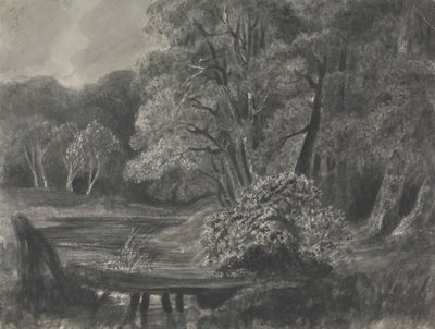 Paisagem com lago de Unknown artist