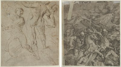 Laocoonte (reto); Batalha da Ponte Milvian (fragmento) (verso) de Unknown artist
