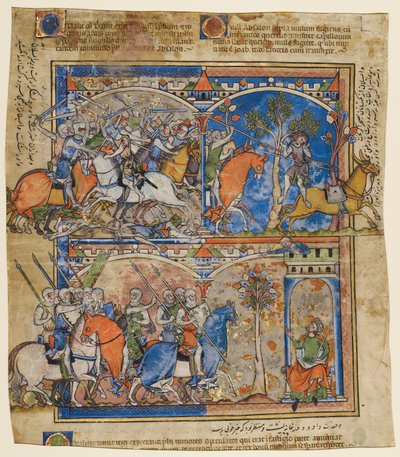 Folha da Bíblia ilustrada Morgan de Unknown artist