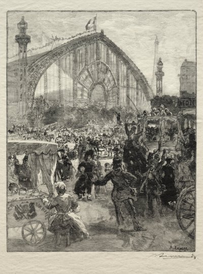 Saindo da Exposição de 1889 de Unknown artist