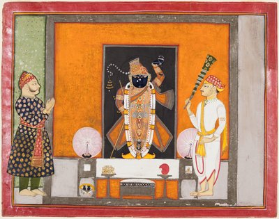 Maharao Ram Singh II de Kota (r. 1828–66) Adora Brij Nathji como o Noivo de Unknown artist