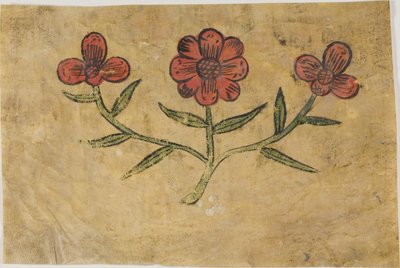 Corte de manuscrito com flores de Unknown artist