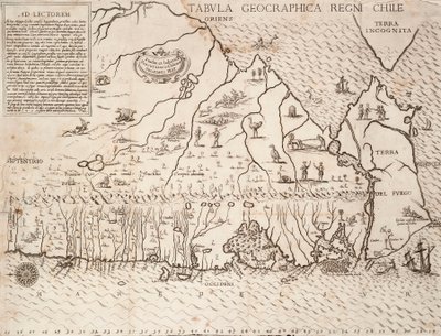 Mapa do Chile compilado pelos jesuítas de Unknown artist