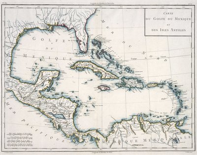 Mapa do Golfo do México e do Caribe de Unknown artist