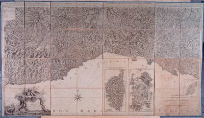 Mapa dos bens da República de Génova, incluindo a Córsega e a Sardenha de Unknown artist