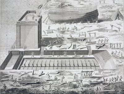 Marinha, estaleiro de construção na "Enciclopédia de Diderot e Alembert". de Unknown artist