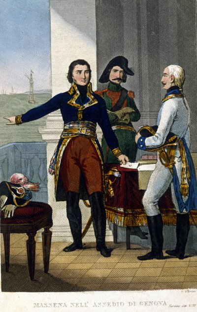 Marechal André Masséna (1756-1817) no cerco de Genes em abril de 1800 de Unknown artist