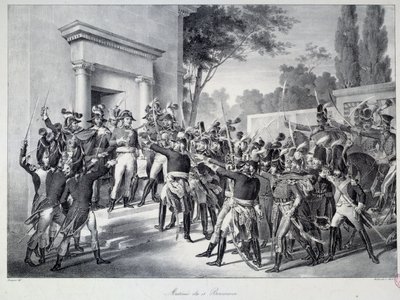 Reunião de generais e oficiais em Napoleão Bonaparte (1769-1821) por volta das 7 horas da manhã do 18 brumaire O Coup d