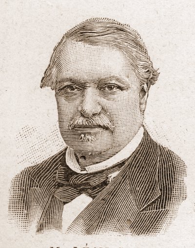 Membros da Academia Francaise em 1895: retrato de Leon Say (1826-1896), economista e político francês. de Unknown artist