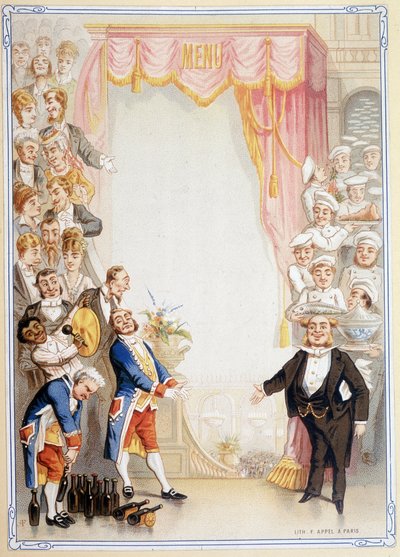 Menu em branco - cromolitografia, final do século XIX de Unknown artist