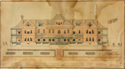 Quartel do Lar Militar n.º 1, desenho de apresentação de Unknown artist