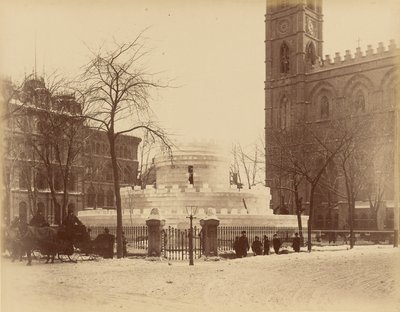 Montreal, Labirinto de gelo em frente à igreja de Notre-Dame de Unknown artist