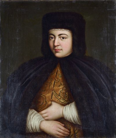 Natalia Kirillovna Narychkina - Retrato da czarina Natalia Naryshkina (1651-1694), Anônima. Óleo sobre tela, Segunda metade do século XVIII, Museu Estadual de Arquitetura, História e Arte, Vladimir de Unknown artist