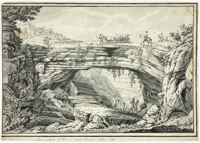 Ponte natural de Veia nas colinas veronesas, perto de Lugo de Unknown artist