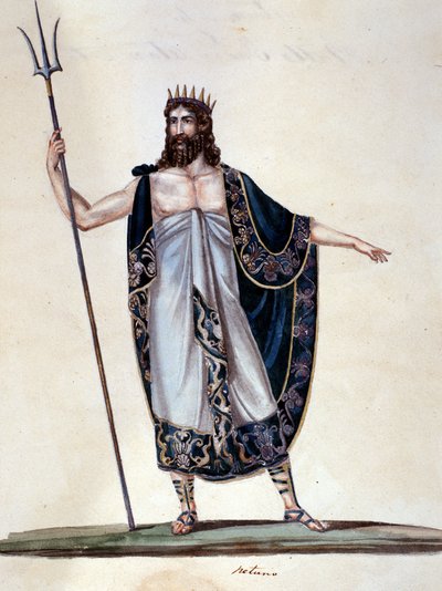 Neptuno - aguarela de Unknown artist