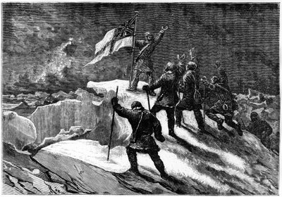 Pólo Norte: Embarcadores britânicos no local mais próximo do Pôle - Nares Georges S., Un voyage à la mer polar, Paris: Hachette de Unknown artist