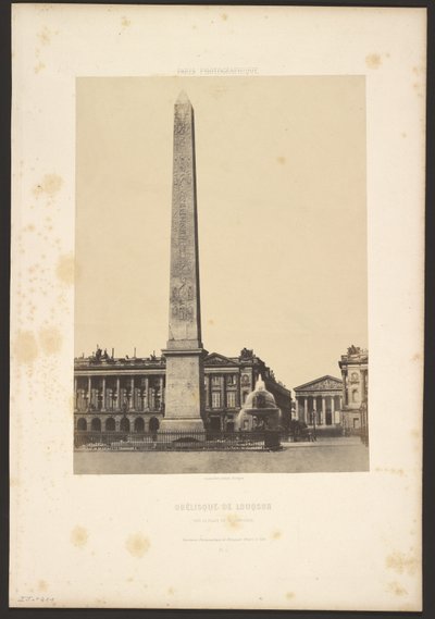 Obelisco de Louqsor, na Praça da Concórdia de Unknown artist