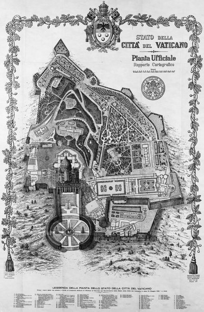 Mapa oficial do Estado da Cidade do Vaticano de Unknown artist