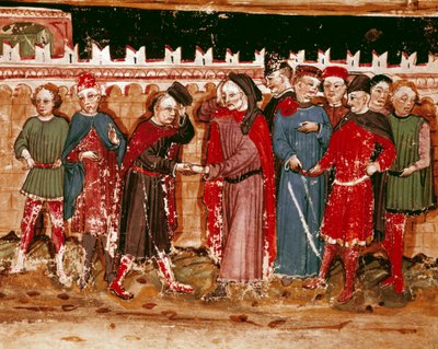 Oficiais da gabelle miniatura do manuscrito (Sra. H V-5) "Codex de Privileges". de Unknown artist