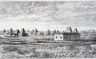Poços de petróleo, Baku, Cáucaso (Nobel) de Unknown artist