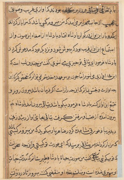 Página de Tales of a Parrot (Tuti-nama): página de texto de Unknown artist