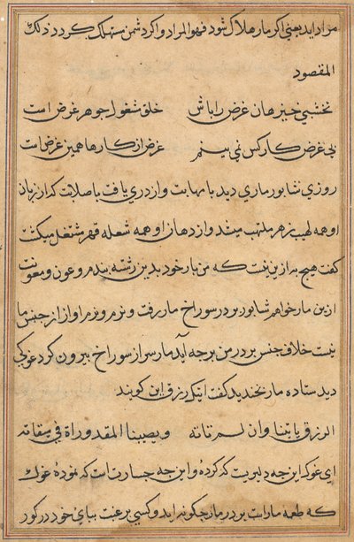 Página de Tales of a Parrot (Tuti-nama): página de texto de Unknown artist