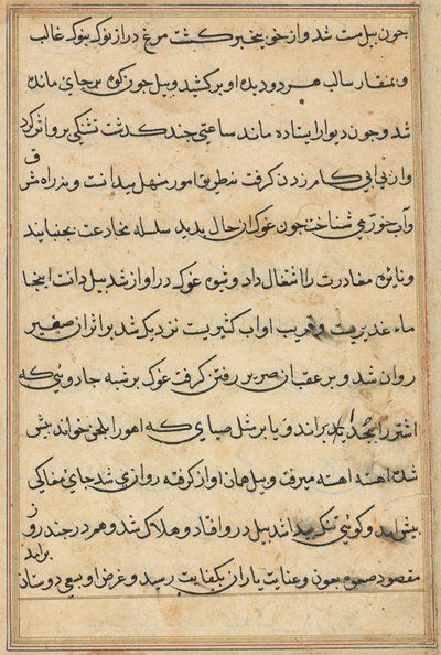 Página de Tales of a Parrot (Tuti-nama): página de texto de Unknown artist