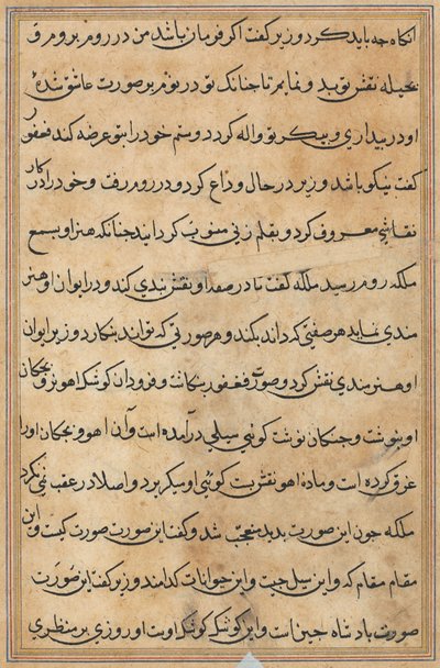 Página de Tales of a Parrot (Tuti-nama): página de texto de Unknown artist