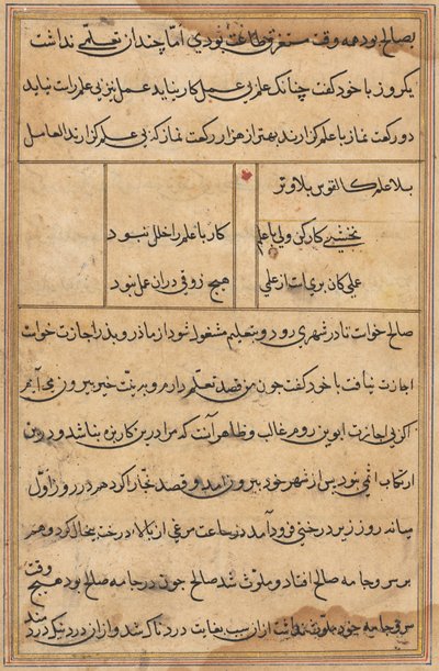Página de Tales of a Parrot (Tuti-nama): página de texto de Unknown artist