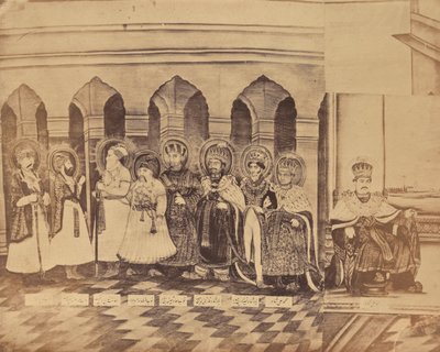 [Pintura representando os Nawabs de Awadh, Índia]. de Unknown artist