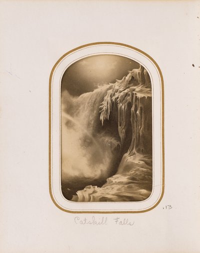 [Pintura de uma cascata congelada]. de Unknown artist