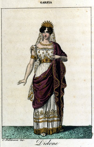 Pauline Viardot - Garcìa (1821-1910), cantora francesa no papel de Didon. Ópera "Didone Abbandonata" de Saverio Mercadante de Unknown artist
