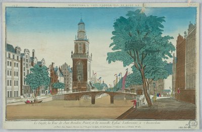 Peep-show, The Cingle, a Torre Jan-Rooden-Poort e a Nova Igreja Luterana, em Amsterdã, nº 15 de Unknown artist