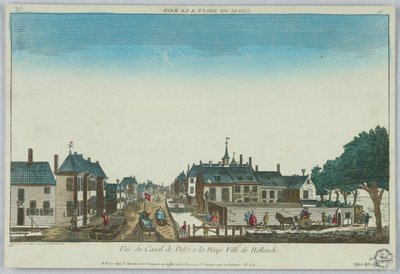 Peep-show, Vista do Canal de Delft a Haye Ville de Hollande, 16 de Unknown artist