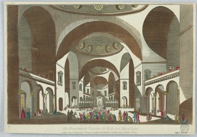 Peep-show, vista em perspectiva do interior da Igreja de São Marcos, em Veneza de Unknown artist